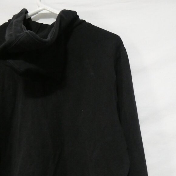 OLD NAVY - Stretch | 18 pit to pit measured | Black Zip-Up Hooded Sweatshirt - Picture 12 of 15